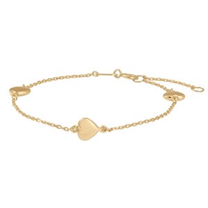 Kinderarmband aus 8 kt. Gold mit Herzen | 882 074 3